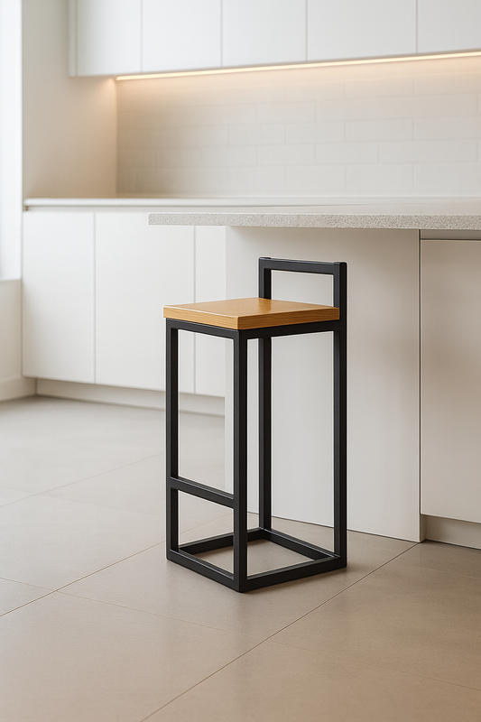 Banco H Industrial 87cm Metal-Madera