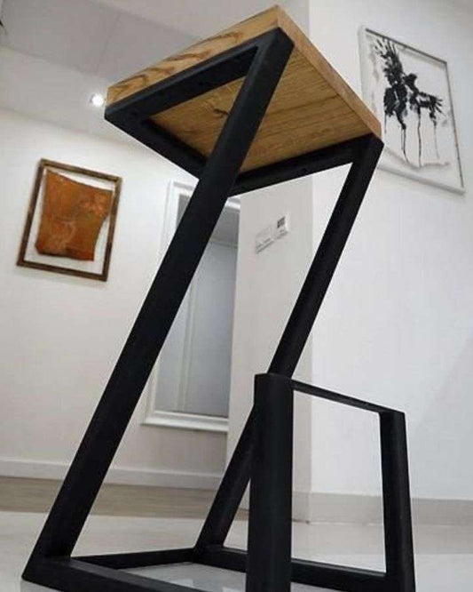 Banco De Herrería Z Industrial 75 cm Metal-Madera