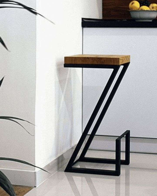 Banco De Herrería Z Industrial 75 cm Metal-Madera